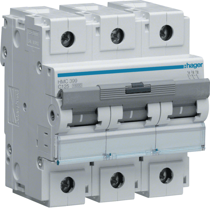 Автоматический выключатель Hager HMC399, 3P, 15kA, C-125A