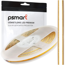 PSMART LED sloksne COB 12V WW 3000K IP20 5mm 400LED/m 5m