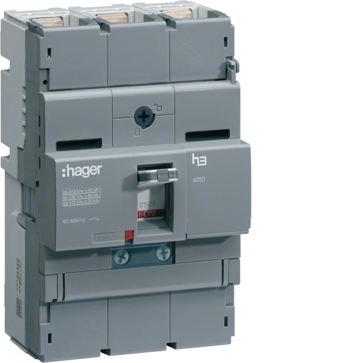 Автоматический выключатель Hager HNB200H MCCB X250, 3P, 40kA, 200A TM