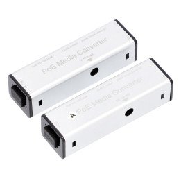 VidiLine VIDI-FZW-MC PoE Powered Fiber Optic Media Converter Set, up to 20 km
