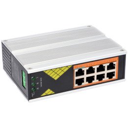 VidiLine VIDI-DG0800 Industrial DIN Rail PoE Switch 8x Gigabit