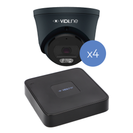 VidiLine KIT-615-35D-4 IP Surveillance Kit with 4x 5MP Dome Cameras and PoE NVR