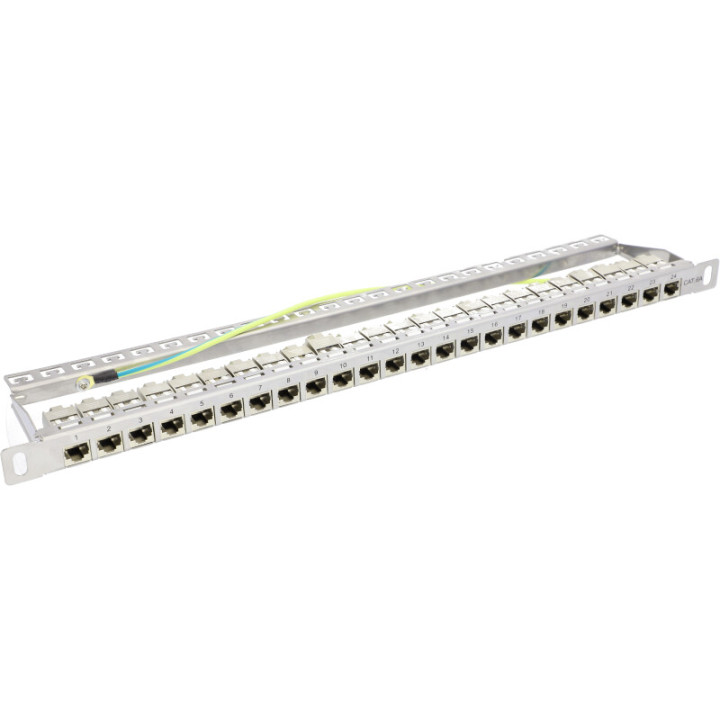 VidiLine R19-PP24-KAT6A Patch Panel 19" Cat. 6A 0.5U 24-Port Keystone Metal