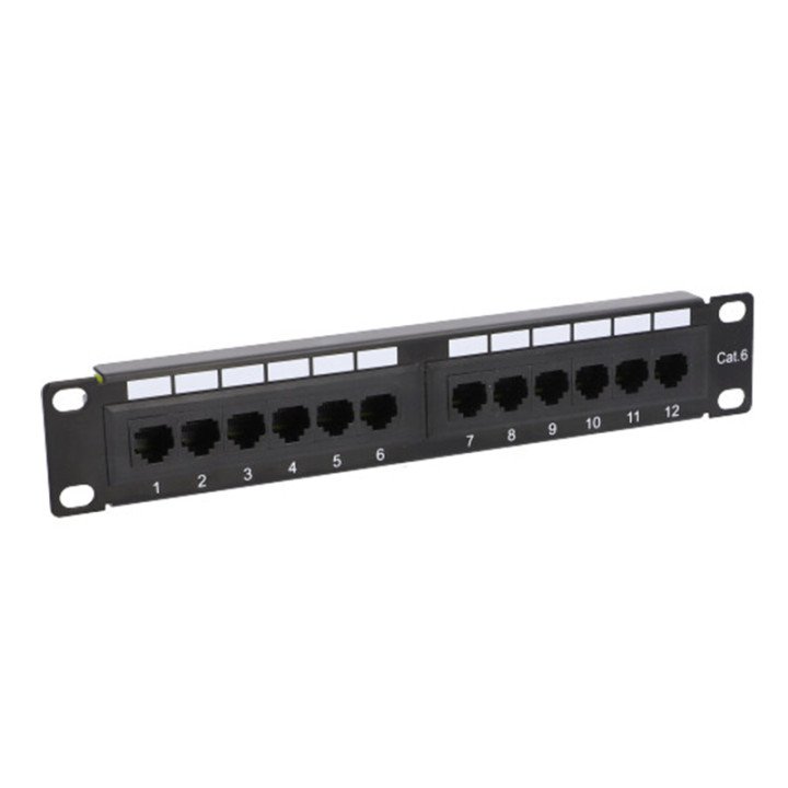 VidiLine R10-PP12 Patch Panel Rack 10" 12 Ports Cat. 6 UTP 1U