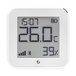 Shelly PLUS GEN3 H&T Wi-Fi + Bluetooth mitruma un temperatūras sensors ar e-papīra displeju (matēts balts) - Sonoff, SmartWise, 