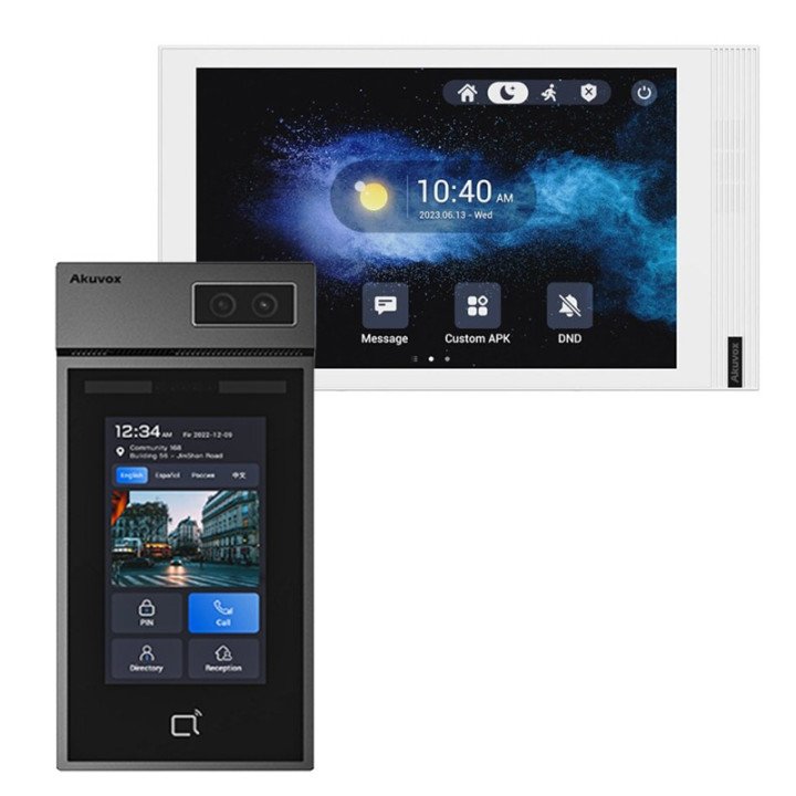 Akuvox S535 Outdoor Panel + S563W White Monitor Wi-Fi Android PoE Video Doorbell Kit
