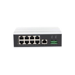 VidiLine ViDi-DF0801FE 8-Port PoE Switch, 80W Budget, DIN Rail, IP40