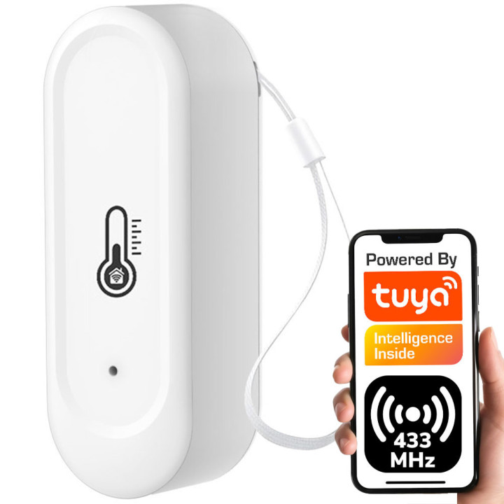 Papildu ārējais temperatūras un mitruma sensors IP65 433MHz