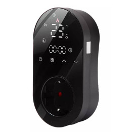 Socket Termostats 16A Black PS Wifi TUYA