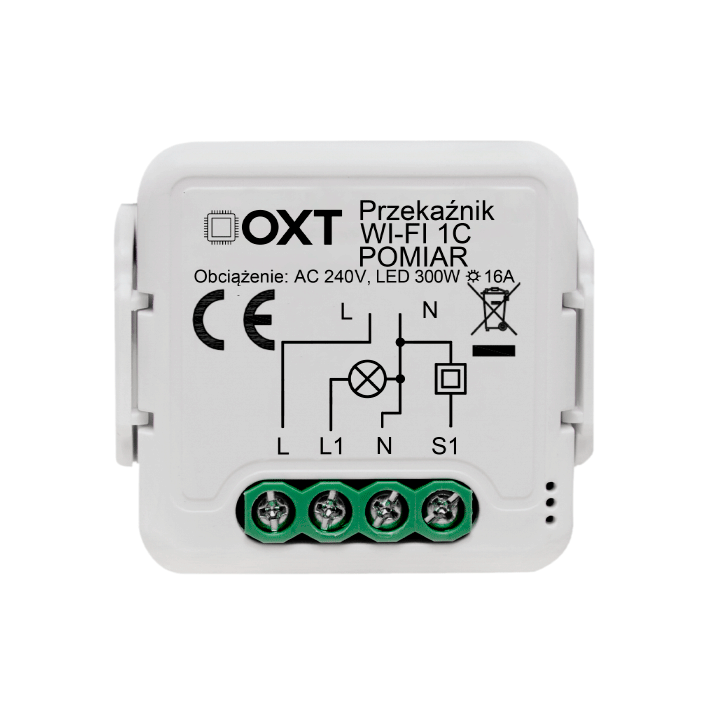 OXT moduļa releja 1 ķēdes mērījums 16A WIFI TUYA