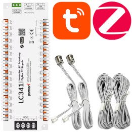 Psmart PX Series ZigBee TUYA Staircase LED Controller with PIR Motion Sensors, 32 Steps, 5-24V