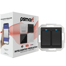 PSMART Switch 2 shēmas RM Black ZigBee TUYA