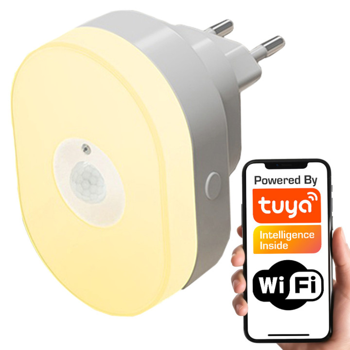 Nakts lampa PIR sensors RGBCCT WiFi TUYA