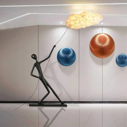 Immax SILUETTE Dream Reach 180 cm – Smart Floor Lamp, Fiberglass, Black, 6xE27