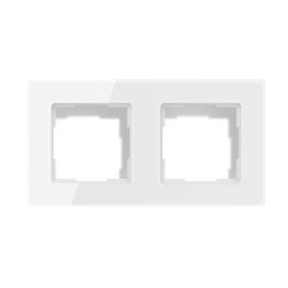 Avatto TS20-Frame-W2 2-Gang White Tempered Glass Switch Frame