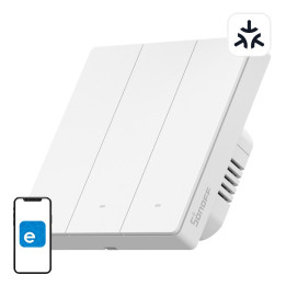 SONOFF SwitchMan M5 Wi-Fi / Matter viedais sienas slēdzis, 3 grupu, atsevišķa versija, balts (M5-3C-86W) - Sonoff, SmartWise, Sh