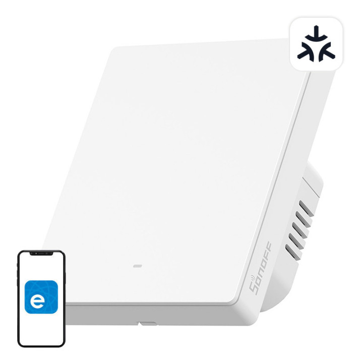 SONOFF SwitchMan M5 Wi-Fi / Matter viedais sienas slēdzis, 1 grupa, modulāra versija, balts (M5-1C-80W) - Sonoff, SmartWise, She