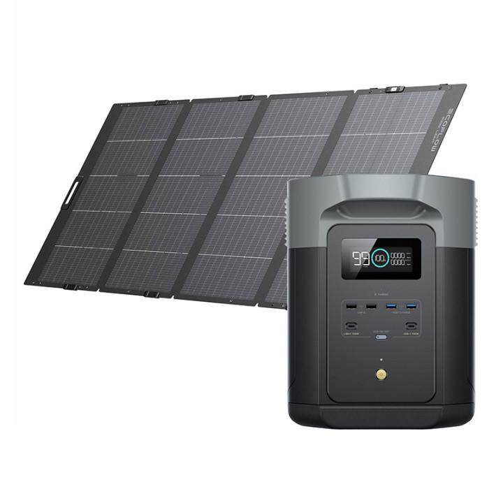 EcoFlow Delta 2 Max + 400W Folding Solar Panel Bundle