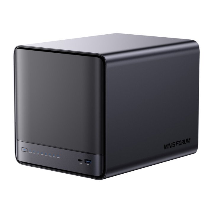 Minis Forum NAS N5 AMD Ryzen 7 255 Mini PC, 16GB DDR5, 128GB NVMe