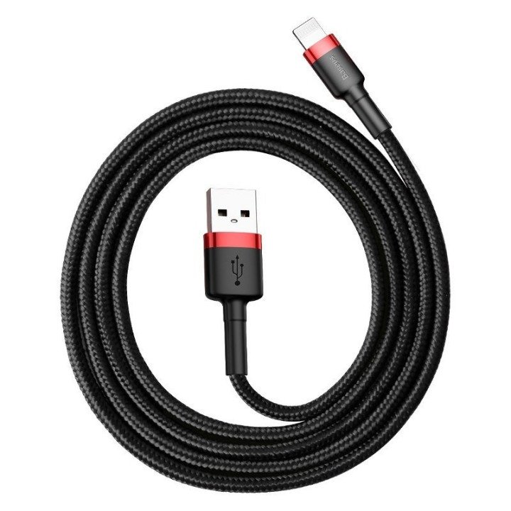 Baseus Cafule USB Lightning Cable 2.4A 0.5m (Red+Black) CALKLF-A19