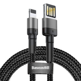 Baseus Cafule divpusējs USB zibens kabelis 1,5 A 2 m (pelēks+melns)