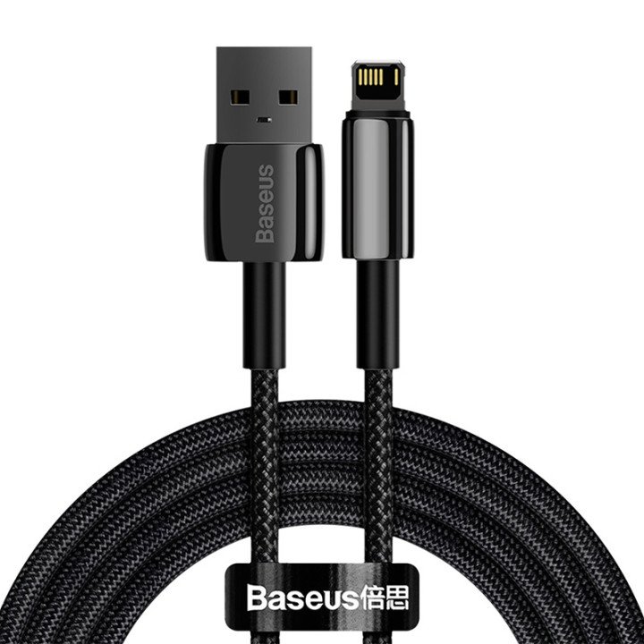 Baseus Tungsten Gold Cable USB to Lightning 2.4A 2m (Black) CALWJ-A01