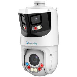 X-SECURITY XS-IPSD6325TA-8P-TIOC-TANDEM 8MP 25x PTZ IP kamera ar Wi-Fi, PoE, IP66, 100m IR, 512GB microSD