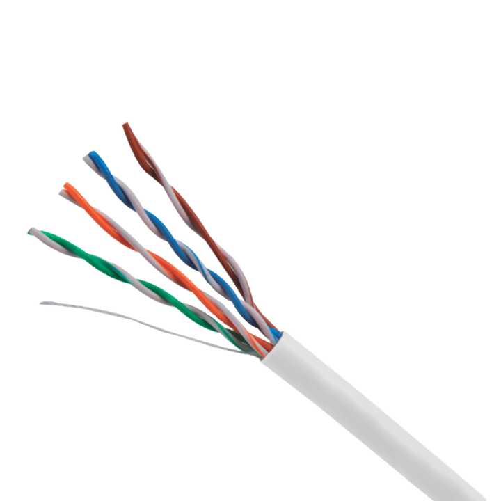 UNIVIEW UV-UTP5E-300-BC24AWG-DCA-B-W Cat5e UTP tīkla kabelis 300m ruļļī, tīrs varš, PVC, balts