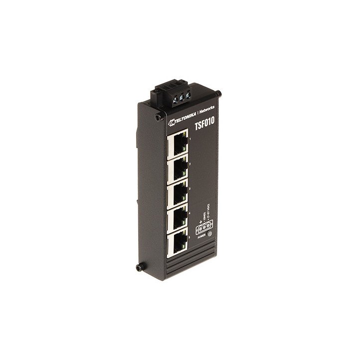 Teltonika TSF010 Industrial 5-Port PoE+ Switch