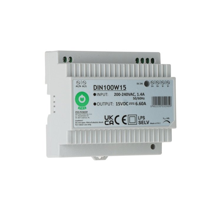 POS DIN100W15 блок питания DIN-рейка 15A