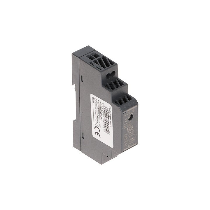 MEAN WELL HDR-15-12 15W DIN sliedes barošanas bloks