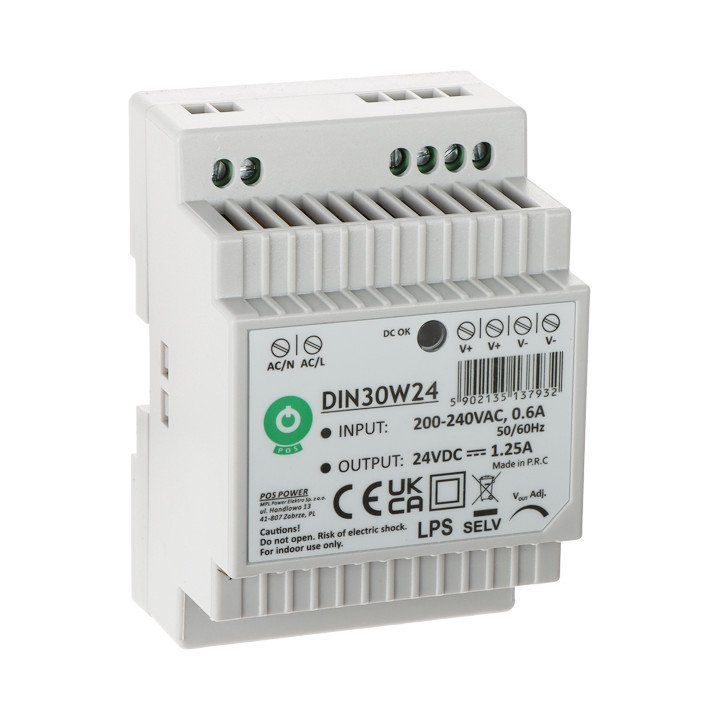 POS DIN30W24 24В 30Вт блок питания на DIN-рейку