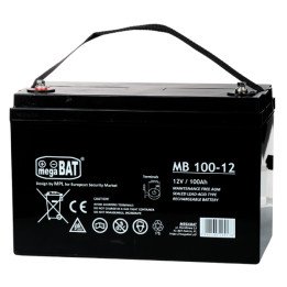 megaBAT 12V/100AH-MB 12V 100Ah AGM akumulators