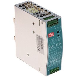 MEAN WELL EDR-120-24 120W 24V DIN sliedes barošanas bloks