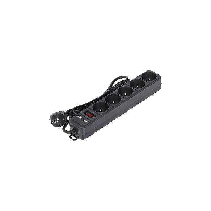 AKYGA AK-SP-05U pagarinātājs 5 ligzdas 2 USB