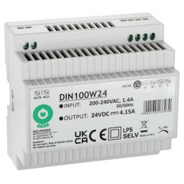 POS DIN100W24 100W 24V DIN sliedes barošanas bloks