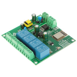 ESP12-4R-MV Wi-Fi 4 kanālu releju modulis