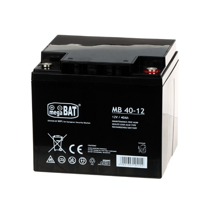 megaBAT 12V/40AH-MB 12V 40Ah akumulators