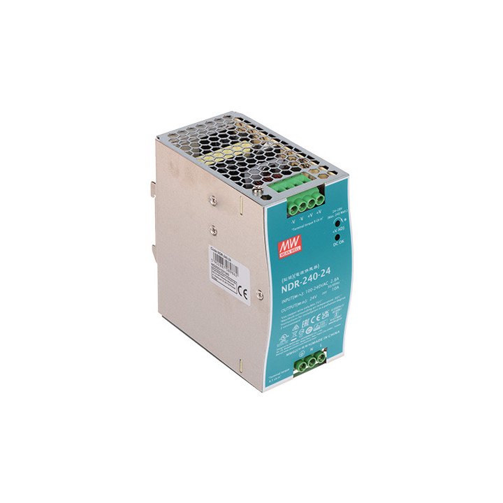 MEAN WELL NDR-240-24 240W 24V DIN barošanas avots