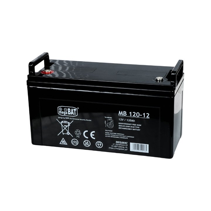 megaBAT 12V/120AH-MB 12V 120Ah svina-skābes akumulators