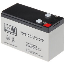 12В 7,2Ач свинцово-кислотная батарея MWS 12V/7.2AH-MWS
