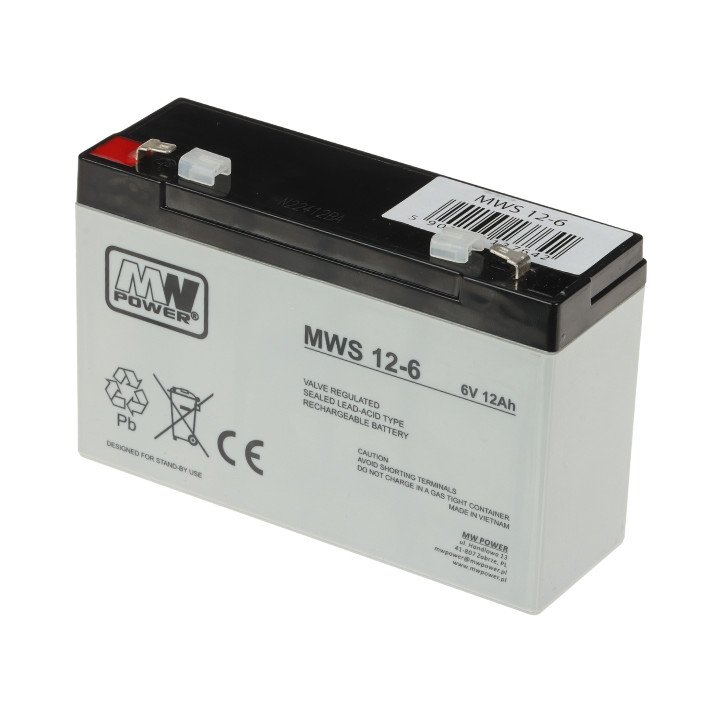 MW Power 6V/12AH-MWS 6V 12Ah SLA батарея
