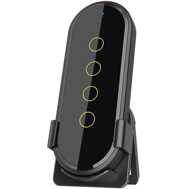 Touch tālvadības pults 4 kanāli 12 ainas melns ZigBee TUYA