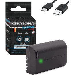 Patona PT1353 Camera Battery for Canon LP-E6/LP-E6N 2250mAh Li-Ion with USB-C Charging