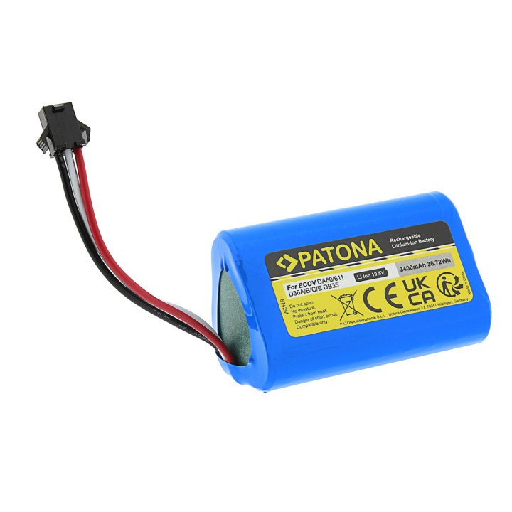 Patona PT6742 Battery for Ecovacs Deebot D36 Series, 3400mAh, 10.8V Li-ion