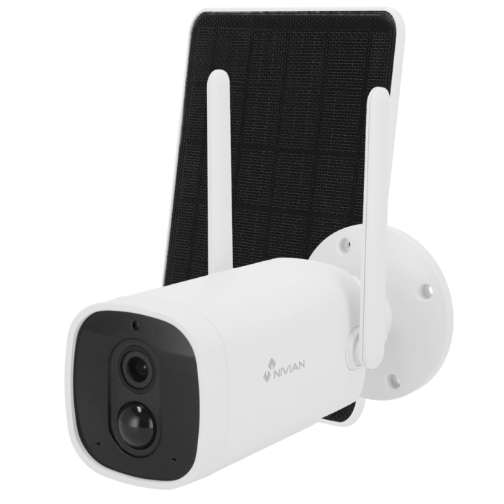 NIVIAN RETAIL NVS-IPC-06-BAT-SOLAR5V-6W 2MP PTZ IP kamera ar Wi-Fi, PoE, IP65, 8m IR, 128GB microSD