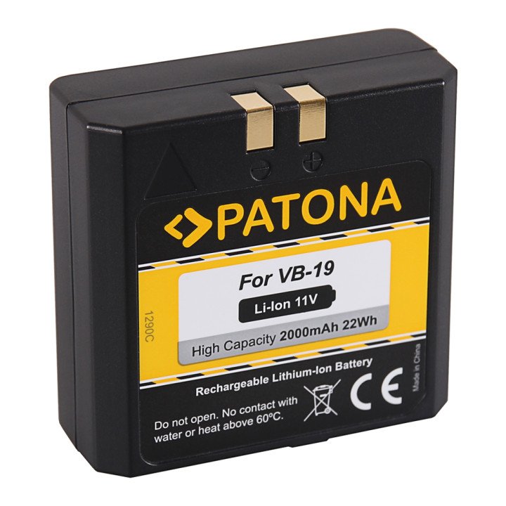 Patona PT1290 Battery for Godox VB18/VB19 2000mAh Li-Ion 11V