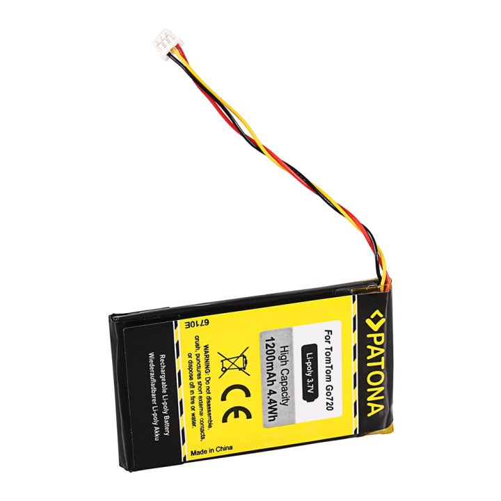 Patona PT6710 Battery for TomTom Go 720, 1200mAh Li-Pol 3.7V