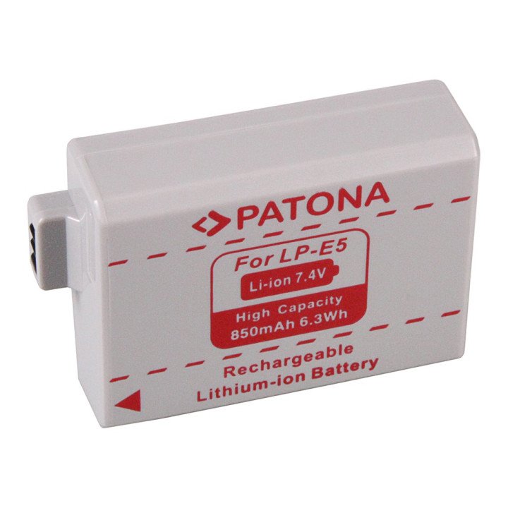 Patona Replacement Battery for Canon LP-E5 850mAh Li-Ion