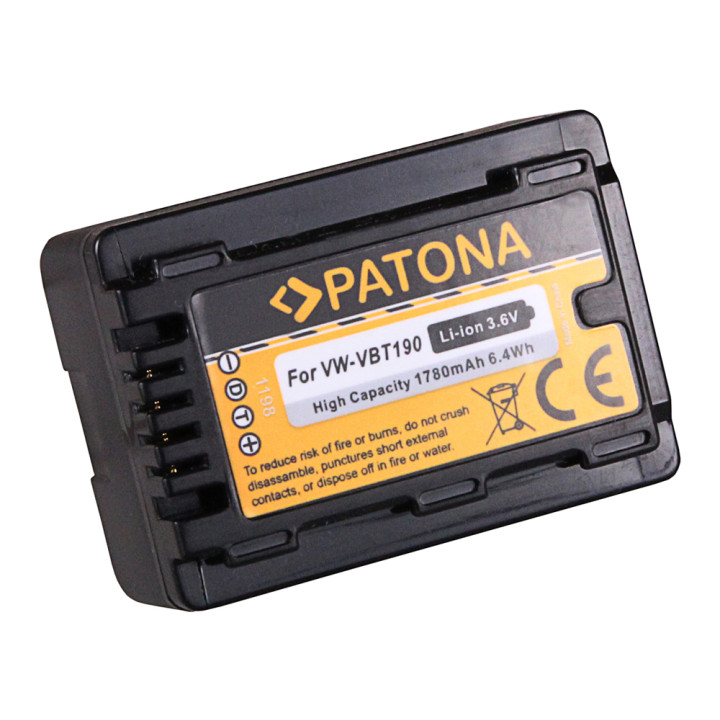 Аккумулятор Panasonic VW-VBT190 1780 мАч литий-ионный VW-VBK360